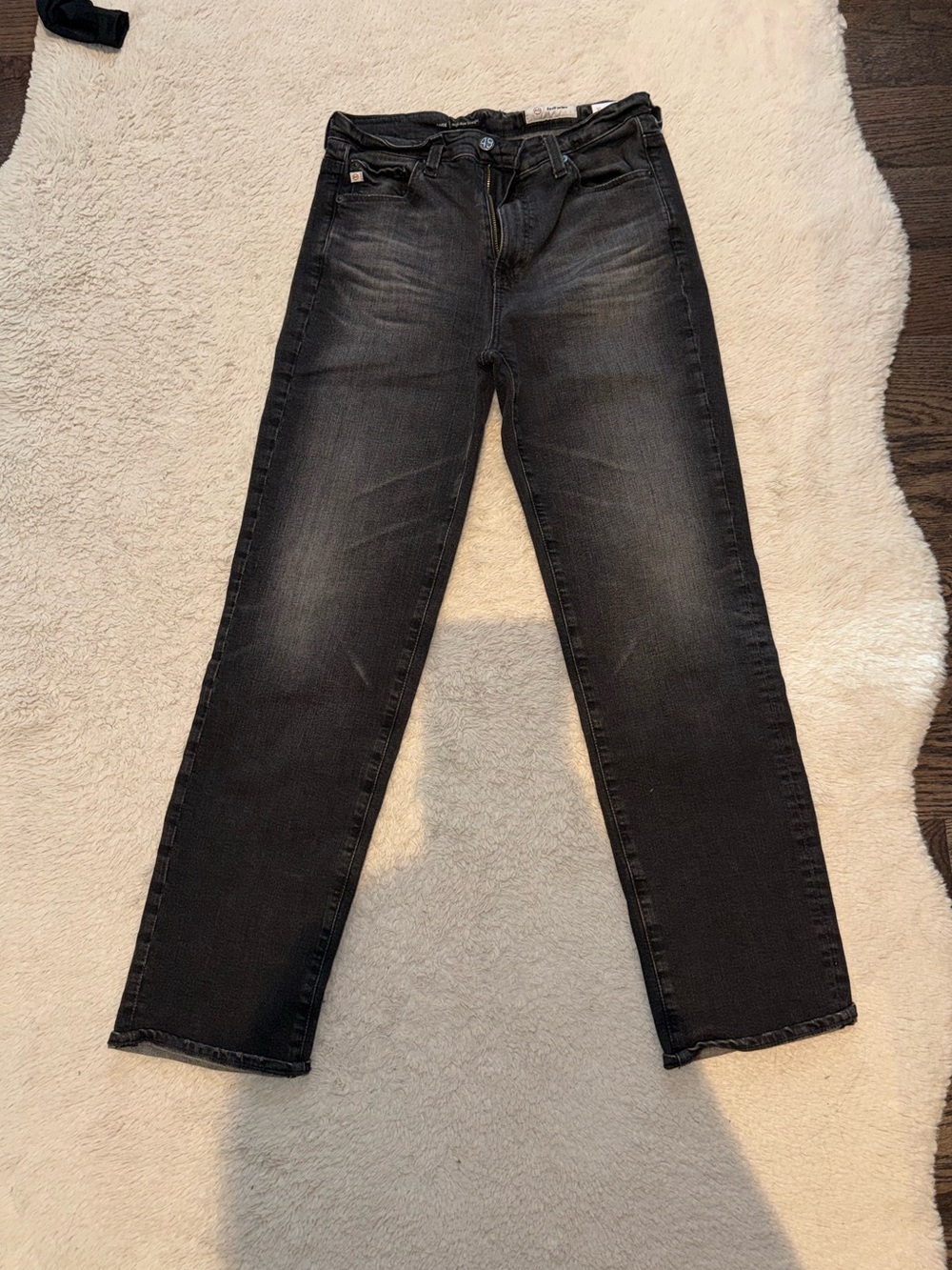 AGOLDE Women’s Black Washed Straight-Leg Jeans